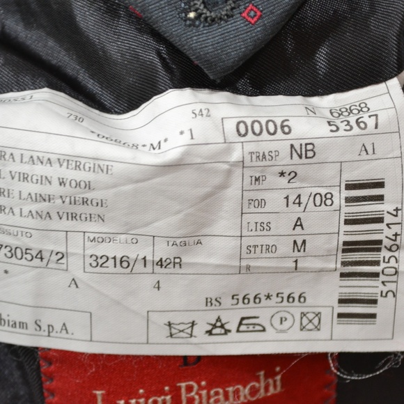 Luigi Bianchi 42R Sport Coat Blazer Suit Jacket Da - Picture 8 of 8